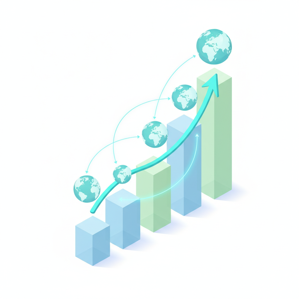 Analytics dashboard showing growth